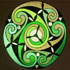 vignette de présentation du vitrail vert motif celtique, création Wladimir Grünberg de l'Alchimie du verre 