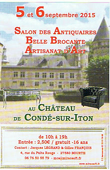 Affiche du Salon des Antiquaires, Belle Brocante, Artisanat d'Art au Château de Condé